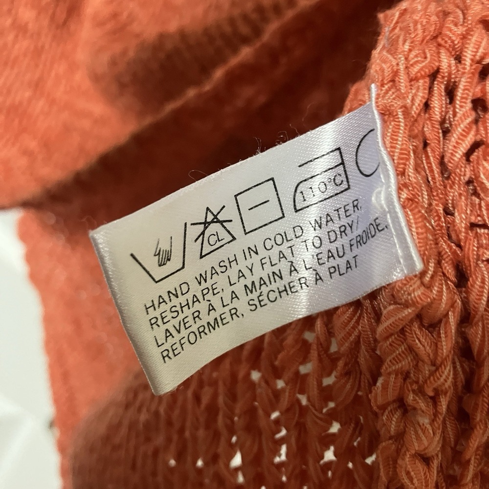 Y2K Blueberry Hill Orange Sweater Womens XL Slouchy Boho Fall Transition Layer - Picture 3 of 7